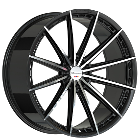 22" Giovanna Wheels Alesanna 12 Gloss Black Machined Flow Formed Rims