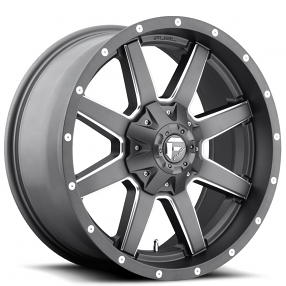 20" Fuel Wheels D542 Maverick Grey Milled Spoke Off-Road Rims 