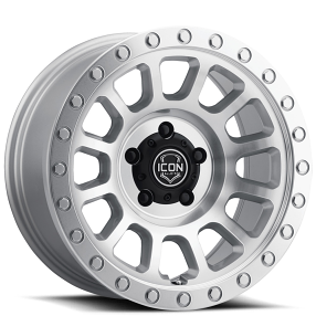 17" ICON Alloys Wheels Hulse Silver Machined Off-Road Rims