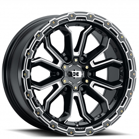 16" Vision Wheels 405 Korupt Gloss Black with Milled Spoke Off-Road Rims