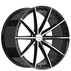 22" Giovanna Wheels Alesanna Gloss Black Machined Flow Formed Rims