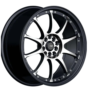 17" Revolution Racing Wheels RR32 Machined with Black Lip Rims
