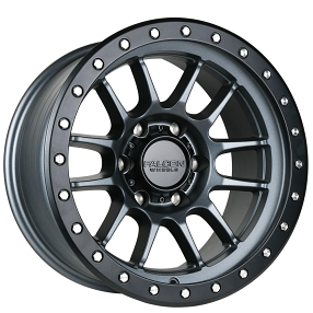 17" Falcon Off-Road Wheels T7 Matte Gunmetal with Black Ring Rims
