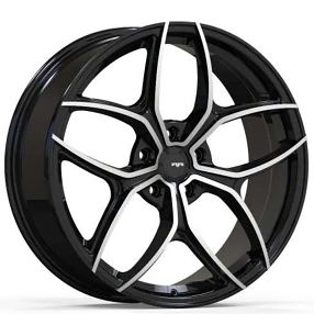 17" Revolution Racing Wheels RR41 Black Machined Rims