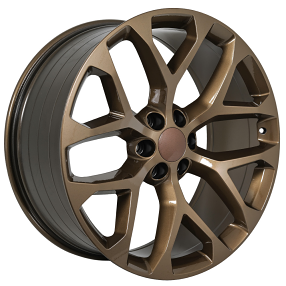22" Chevy Truck Snowflake Wheels FR 59 Custom Gloss Bronze OEM Replica Rims 