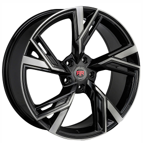 18" Revolution Racing Wheels RR25 Black Machined Rims