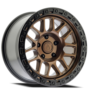 17" Arena Wheel Co A119 Boost Smoked Bronze Center with Satin Black Lip Off-Road Rims 