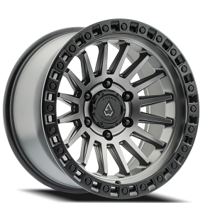17" Arena Wheel Co A101 Mesa Gunmetal Center with Satin Black Lip Off-Road Rims 