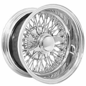 14x6" LA Wire Wheels Reverse 72-Spoke Cross Lace Chrome Rims