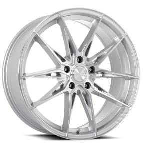 20" Katana Racing Wheels KR10 Gloss Silver with Machined Face Rims