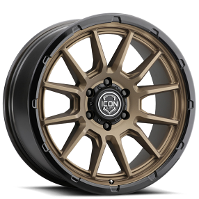 20" ICON Alloys Wheels Cajon Satin Bronze with Gloss Black Lip 6-Lug Off-Road Rims