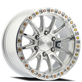 17" Arena Wheel Co A103 Mission Gloss Silver Machined 6-Lug Off-Road Rims