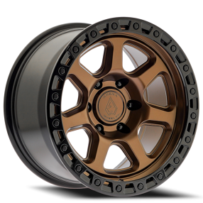 17" Arena Wheel Co A123 Throttle Smoked Bronze Center with Gloss Black Lip Off-Road Rims 