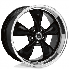 18" American Racing Wheels Modern AR105 Torq Thrust M Gloss Black with Machined Lip Rims
