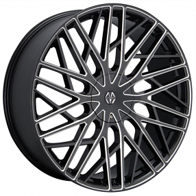 22" Massiv Wheels 925 Executive Black with Milled Rims
