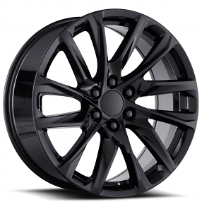 24" Escalade 12 Spoke Wheels FR 98 Gloss Black OEM Replica Rims
