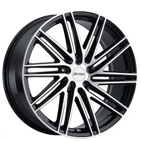 17" Petrol Wheels P1C Gloss Black with Machined Cut Face Rims 