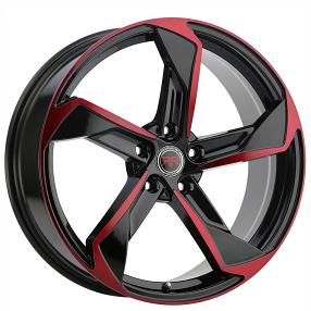 20" Revolution Racing Wheels RR20 Black with Red Face Rims