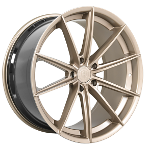 19" Curva Wheels CFF46 Custom Champagne Gold Flow Forged Rims