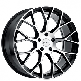 17" Petrol Wheels P2B Gloss Black with Machined Face Rims 