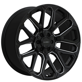 20" Massiv Off-Road Wheels OR5 Black with Milled Rims