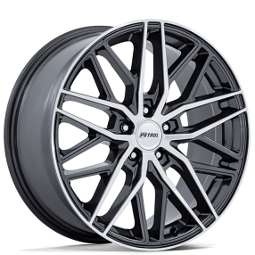 20" Petrol Wheels PE004 P3E Gloss Gunmetal with Brushed Machined Face Rims
