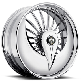 24" Dub Forged Wheels S602 Azzmacka Chrome Skirt Rims