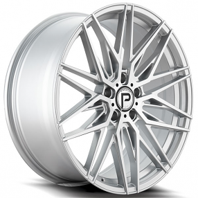 20" Pinnacle Wheels P210 Majestic Silver Machined Rims 