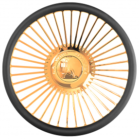 LA Wire Wheels Custom Steering Wheel 40-Spoke Straight Lace American Gold Plating (Made IN USA)