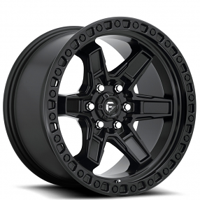17" Fuel Wheels D697 Kicker 6 Matte Black Off-Road Rims