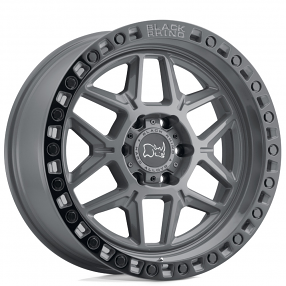17" Black Rhino Wheels Kelso Battleship Gray with Black Lip Edge and Black Bolts Crossover Rims