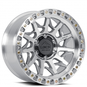 17" Lock Off-Road Wheels Lunatic Machined with Clear Coat Rims