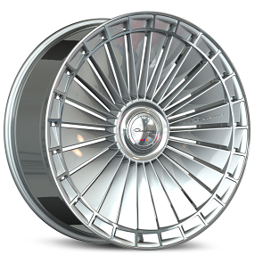 22" Giovanna Wheels Kapletta Gloss Silver Machined Flow Formed Floating Cap Rims