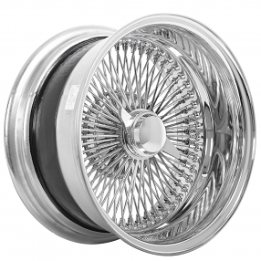 14x6" LA Wire Wheels Reverse 100-Spoke Straight Lace Chrome Rims