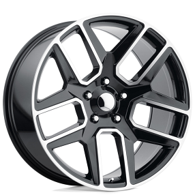 22" Performance Replicas Wheels PR192 Gloss Black Machined Rims