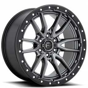 17" Fuel Wheels D680 Rebel Anthracite Center with Black Lip 6-Lug Off-Road Rims 