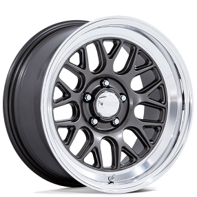18" American Racing Wheels Vintage VN516 G-Force Matte Anthracite with Diamond Cut Lip Rims