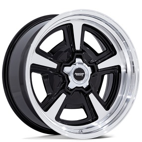 18" American Racing Wheels Vintage VN517 Marauder Gloss Black Machined with Diamond Cut Lip Rims