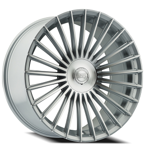 20" Select Precision Alloys Wheels S103 Bristol Gloss Silver Machined Rims 