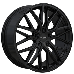 22" Ravetti Wheels M16 Full Gloss Black Flow Formed Rims
