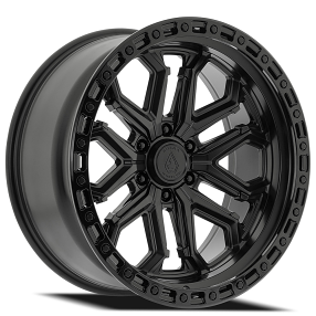 20" Arena Wheel Co A125 Jackal Satin Black Center with Gloss Black Lip 6-Lug Off-Road Rims  