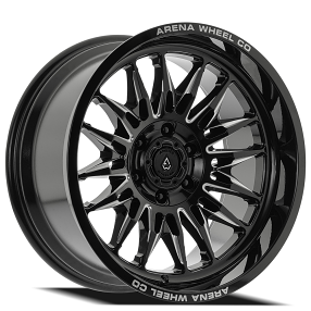 20" Arena Wheel Co A126 Javelin Gloss Black and Milled Off-Road Rims 