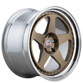 24" HRE Wheels 305 Satin Bronze Center with Polished Clear Barrel Forged Rims