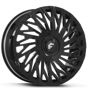 20" Forgiato Wheels Biaforca-M Gloss Black XL Floating Cap Forged Rims 
