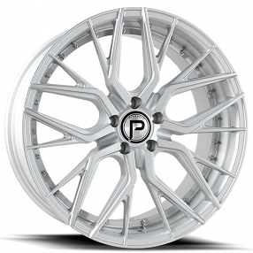 20" Pinnacle Wheels P312 Zenith Silver with Machined Inner Rims