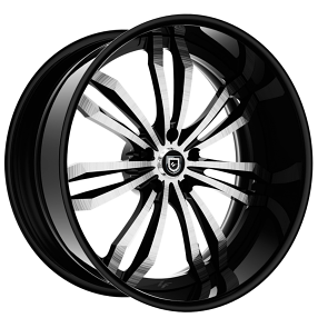 19/20" Lexani Forged Wheels LF-763 Brushed Face with Black Window and Lip Rims 
