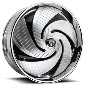 24" Dub Forged Wheels S810 Turbo Brushed Face with Chrome Lip Spinner Rims