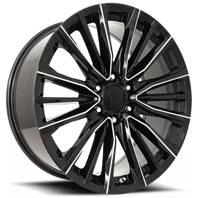 26" Platinum V Wheels FR 205 Gloss Black Ball Milled OEM Replica Rims