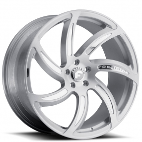 21" Forgiato Wheels Azioni-M 2-Tone Brushed Silver with Polished Accents Forged Rims 