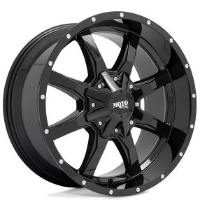 20" Moto Metal Wheels MO970 Gloss Black with Milled Lip Off-Road Rims 